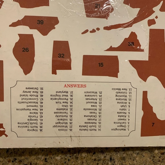 NWT vintage 1968 map puzzle USA - Picture 4 of 6